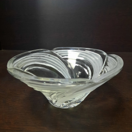 Салатник, стекло, h=8 см, d=17.5 см, винтаж, СССР. Картинка 1